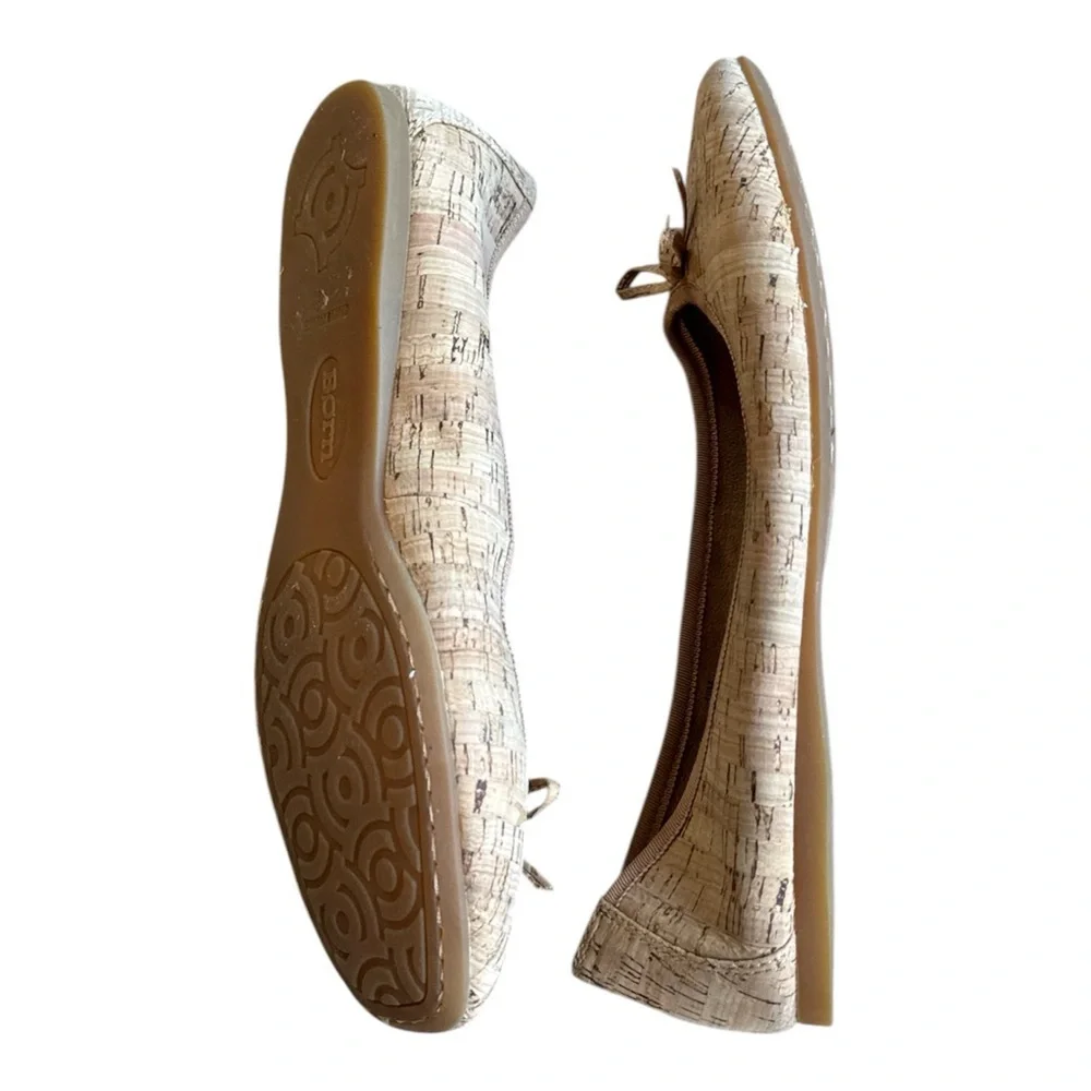 BORN Brin Ballerina Brin Flat Natural Cork Slip Ons Size 10 EUC - Picture 5 of 14
